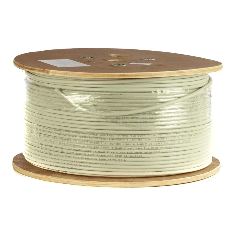 DSIT DANICOM CAT6A U/UTP 500m lankstus PVC kabelis (Fca) – 10Gbps, 500MHz, vientisas varis, vidaus patalpoms
