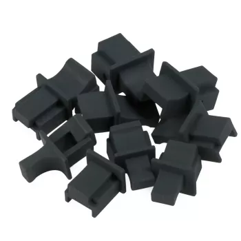 DSIT RJ45 prievadų dangteliai, 10 vnt., juodi