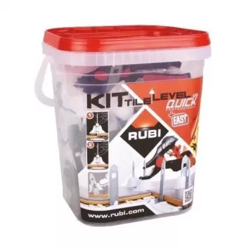 RUBI Tile Level Quick System 2941 – plytelių niveliavimo rinkinys su 100 spaustukų, 100 pleištų ir replėmis