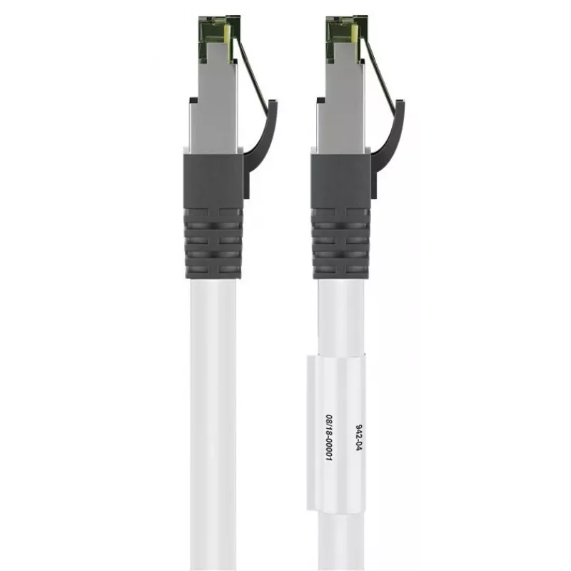 DSIT RJ45 tinklo kabelis S/FTP PiMF CAT 8 baltas 0,50 m