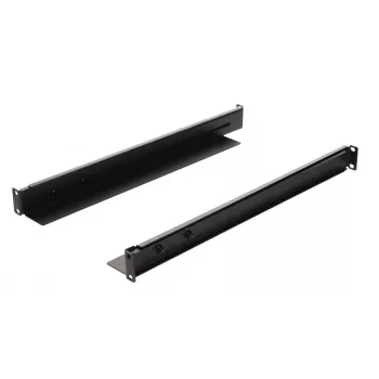 DSIT reguliuojami stovo bėgiai 800-1000 mm gylio spintoms, 80 kg apkrova, 1U, juodi, EIA-310-D, 1 pora