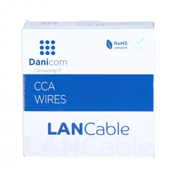 DSIT CAT5e F/UTP 50m ritė, vientisa gysla CCA tinklo kabelis pilkas (DC-FTP5CCA50S-GRY)