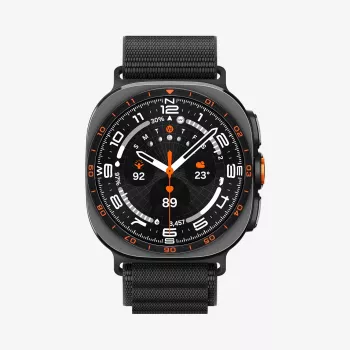 Spigen WBF1 dirželis, skirtas Samsung Galaxy Watch Ultra 1/2 2024-2026 (47 mm), juodas