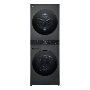 LG ELECTRONICS WashTower WT1210BBF (WiFi) 12kg/10kg skalbyklė su džiovykle, AI DD™, Steam+ ir ezDispense™ – Black Steel