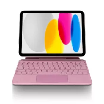 Decoded Magnetinė klaviatūros dėklas su valdymo kilimėliu, skirta iPad 10,9 colio (10 kartos) ir iPad Pro 11 colio – rožinė