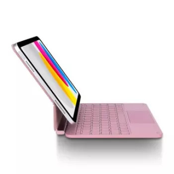Decoded Magnetinė klaviatūros dėklas su valdymo kilimėliu, skirta iPad 10,9 colio (10 kartos) ir iPad Pro 11 colio – rožinė