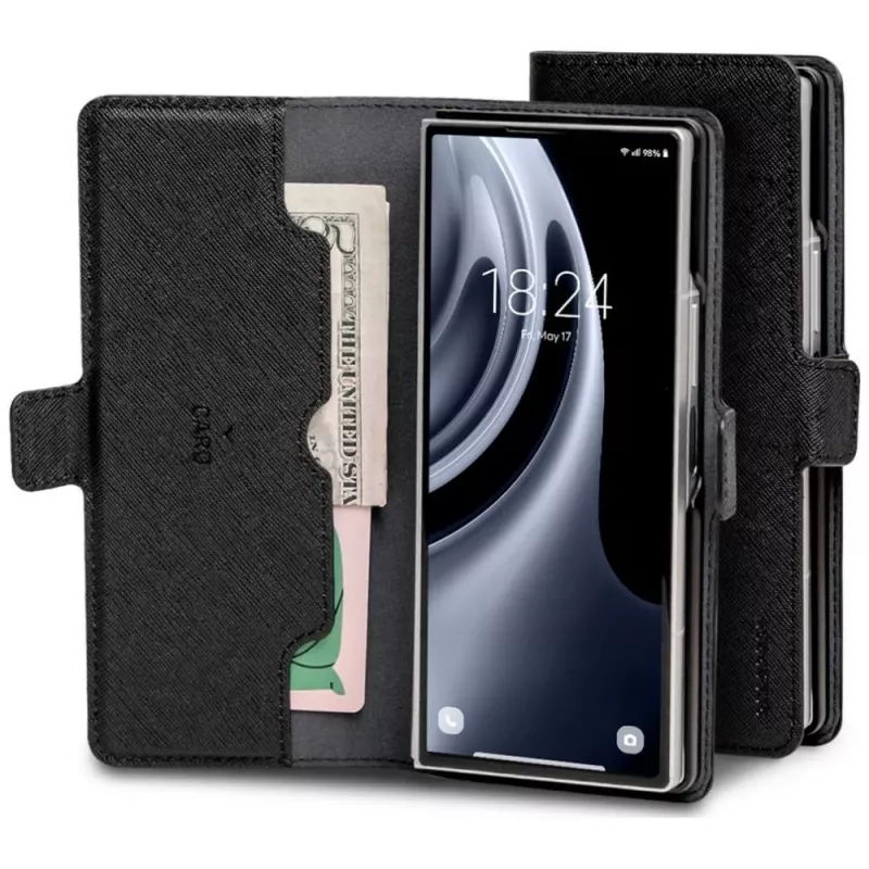 Mercury Premium Wallet Diary dėklas Samsung Galaxy Z Fold8 Ultra - juodas