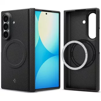 Spigen AirSkin Aramid MagSafe dėklas, skirtas Samsung Galaxy Z Fold 8 Ultra – matinė juoda