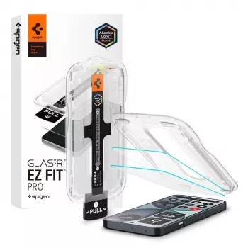 SPIGEN GLAS.tR EZ Fit Pro AC HD 2 vnt. grūdinto stiklo apsauga Nothing Phone (2a) ekranui - skaidri