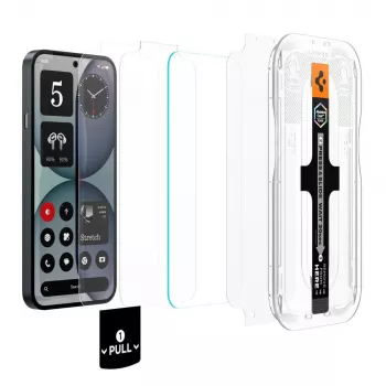 SPIGEN GLAS.tR EZ Fit Pro AC HD 2 vnt. grūdinto stiklo apsauga Nothing Phone (2a) ekranui - skaidri