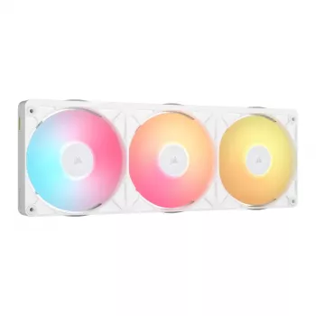 CORSAIR iCUE LINK RX360 II Unified Frame RGB White 120mm PWM ventiliatorių rinkinys (3 vnt.)