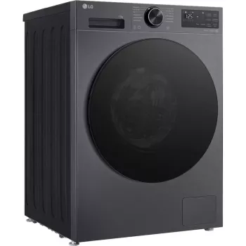 LG F4WX701YB 10,5 kg priekinio pakrovimo skalbimo mašina su AI DD, Steam, Wi-Fi - Black Steel