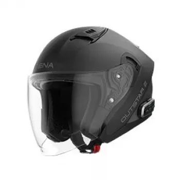 Sena Outstar 2 išmanusis atviro tipo šalmas su Mesh Intercom, matinė juoda, XL
