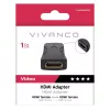 Vivanco VVVHDMIADFFG HDMI moviklis, moteriškas į moterišką, 4K 60Hz, 18Gbps, juodas