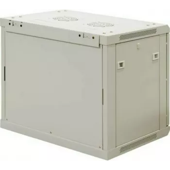 DSIT 9U sieninis serverio spintelis su stiklo durimis, baltas, 600x450x500 mm