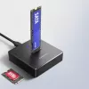 AXAGON ADSA-M2C11 USB-C 10Gbps stotelė vienam M.2 NVMe arba SATA SSD