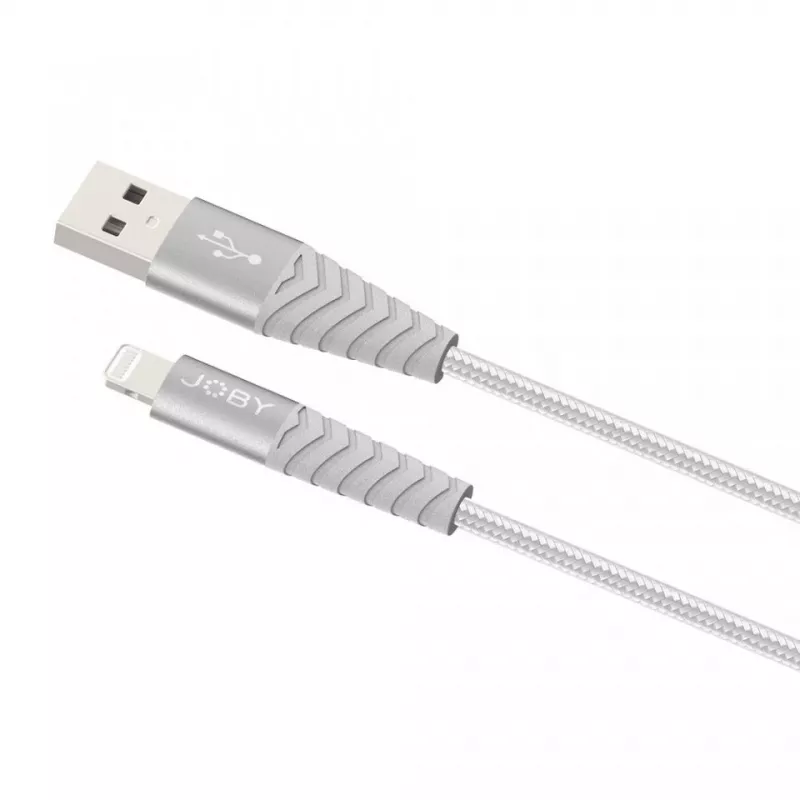Joby Charge and Sync Lightning kabelis, 1,2 m, sidabrinis (JB01814-BWW)