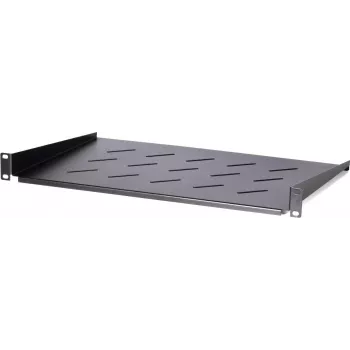 DSIT DS-FH1U250 1U fiksuota lentyna 450 mm gylio sieniniams spintoms, 250 mm gylis, 25 kg apkrova, juoda
