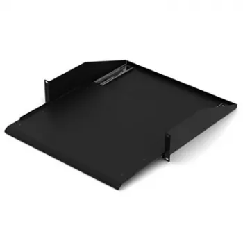 DSIT DS-FHSlide 19 colių ištraukiama lentyna 600 mm gylio sieniniams stelažams, 25 kg apkrova, juoda