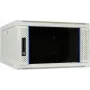 DSIT 6U sieninis serverio spintelis su stiklo durimis, baltas, 600x600x368 mm