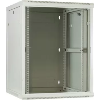 DSIT 6U sieninis serverio spintelis su stiklo durimis, baltas, 600x600x368 mm