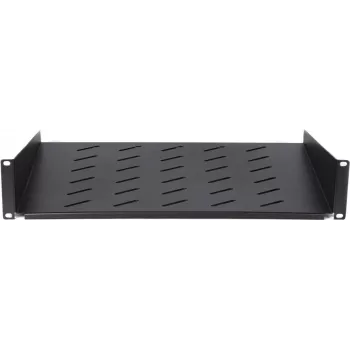 DSIT DS-FH2U450 2U fiksuota lentyna 600 mm gylio sieninėms spintoms, 450 mm gylio, juoda