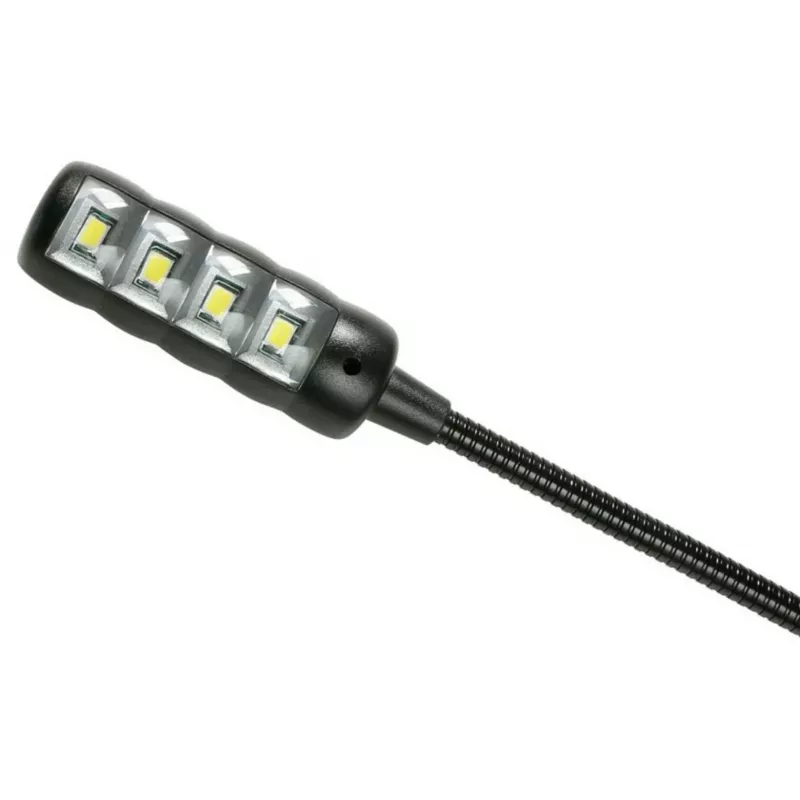 DSIT 19 colių lankstus LED šviestuvas baltas - lanksti XLR lempa garso pultams ir stelažams