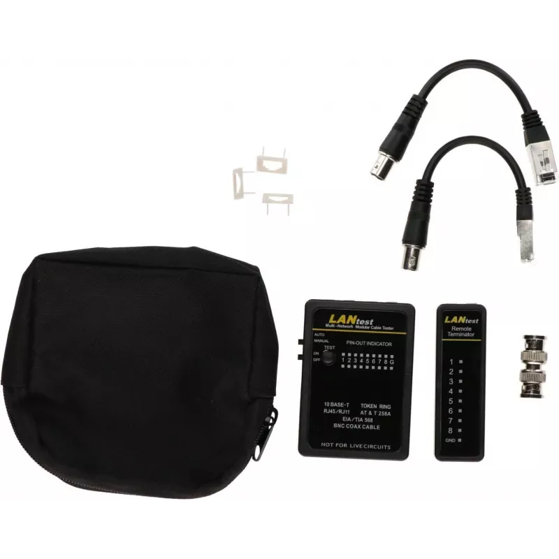 Tinklo kabelių testeris DSIT DC-CABLETEST-PRO, skirtas U/UTP, F/UTP ir SF/UTP, Cat5/Cat6