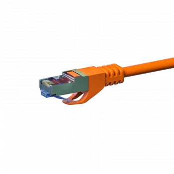 DSIT CAT 6a S/FTP LSOH tinklo kabelis 1 m oranžinis