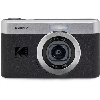 KODAK PixPro C1 juodos spalvos kompaktiškas skaitmeninis fotoaparatas su 16GB SDHC kortele