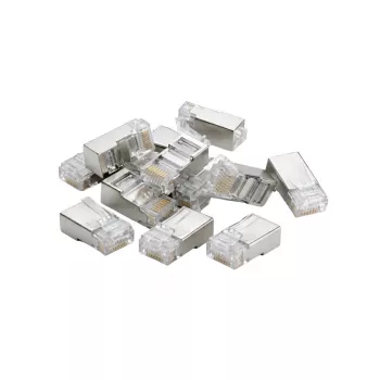 DSIT FTP RJ45 CAT6 tinklo jungtis vientisos gyslos kabeliams - 10 vnt.