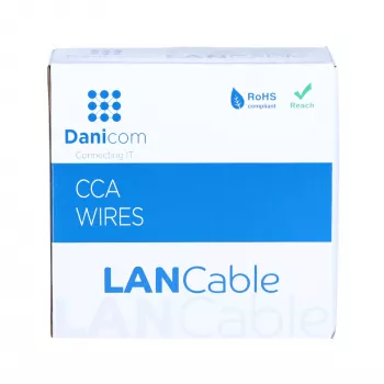 DSIT CAT5e F/UTP 50 m lankstus pilkas CCA tinklo kabelis ant ritės (DC-FTP5CCA50-GRY)