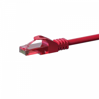 DSIT CAT6 tinklo jungiamasis laidas U/UTP 0,50 m raudonas 100% varis (DC-65-005)