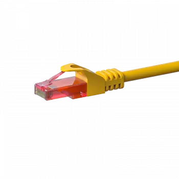 DSIT CAT6 U/UTP eterneto jungiamasis laidas, 1 m, geltonas, 100% varis