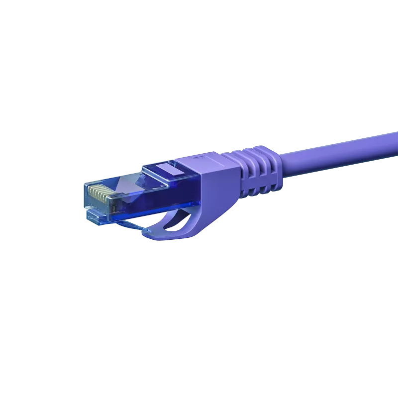 DSIT CAT6a Ethernet Patch Laidas, U/UTP, 100% Varis, 1m, Violetinė (DC-U6A8-010)