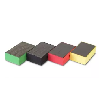 RUBI Polishing Block Grit 60 šiurkštus silicio karbido rankinis šlifavimo blokelis plytelėms, akmeniui ir stiklui, 90 x 55 x 25 mm, juodas