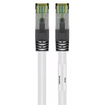 DSIT RJ45 tinklo kabelis S/FTP PiMF CAT 8, 1 m, baltas