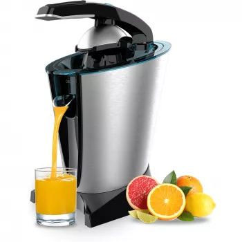 Cecotec Essential Vita Hyden 600 Steel elektrinė citrusinių spaudyklė – nerūdijančio plieno / juoda, 600 W