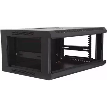 DSIT DS6604 4U sieninis serverio kabinetas su stiklo durimis, 600x600x280 mm, juodas