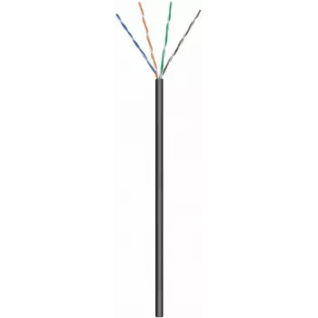 DSIT CAT6 U/UTP 50 m lauko tinklo kabelis, lankstus, juodas, CCA (DC-OUT-UTP6CCA-50)