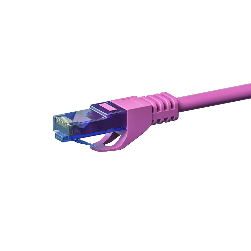 DSIT CAT6a U/UTP 100% varis tinklo kabelis, 15 m, rožinis