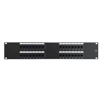 DSIT 19 colių Cat6 UTP 32 prievadų skydelis 2U juodas