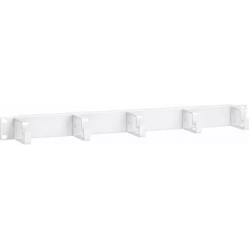 DSIT 19 inch 1U metalinis kabelių tvarkymo skydelis su plyšiniu pravedimu – baltas (DS-1904-W)