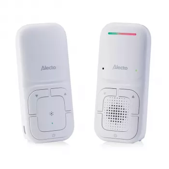 Alecto DBX130 DECT kūdikio monitorius su pilnu ECO režimu, dvipusiu ryšiu, temperatūros jutikliu, lopšinėmis ir naktine šviesa