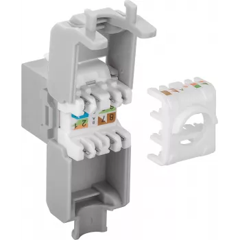 DS-IT CAT6a UTP Kiystone tinklo lizdas – be įrankių, pilkas (DS-KC-UTP6A-TL-2)