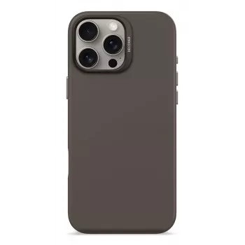 DECODED Antimicrobial Silicone Case, skirtas iPhone 16 Pro Max, MagSafe, juodas