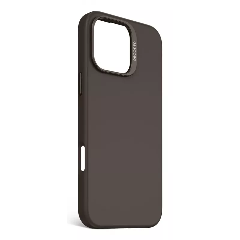 DECODED Antimicrobial Silicone Case, skirtas iPhone 16 Pro Max, MagSafe, juodas
