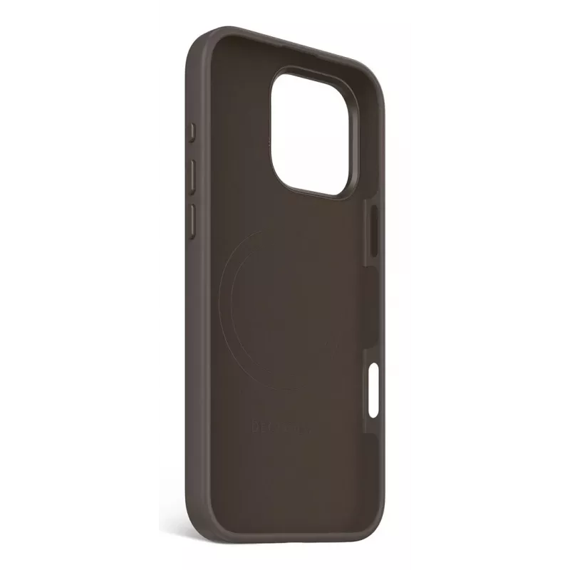 DECODED Antimicrobial Silicone Case, skirtas iPhone 16 Pro Max, MagSafe, juodas
