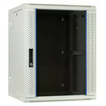 DSIT DS6615W-DOUBLE 6U reversibilus sieninis serverių kabinetas su grūdinto stiklo durimis, baltas (600x450x370 mm)