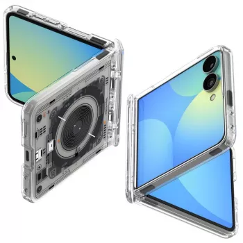 SPIGEN Ultra Hybrid Pro MagSafe dėklas, skirtas Samsung Galaxy Z Flip8 Neo One – skaidrus